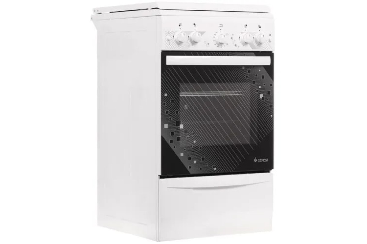 Газовая плита Gefest 5100-02 0009, газовая духовка, белая - купить в ...